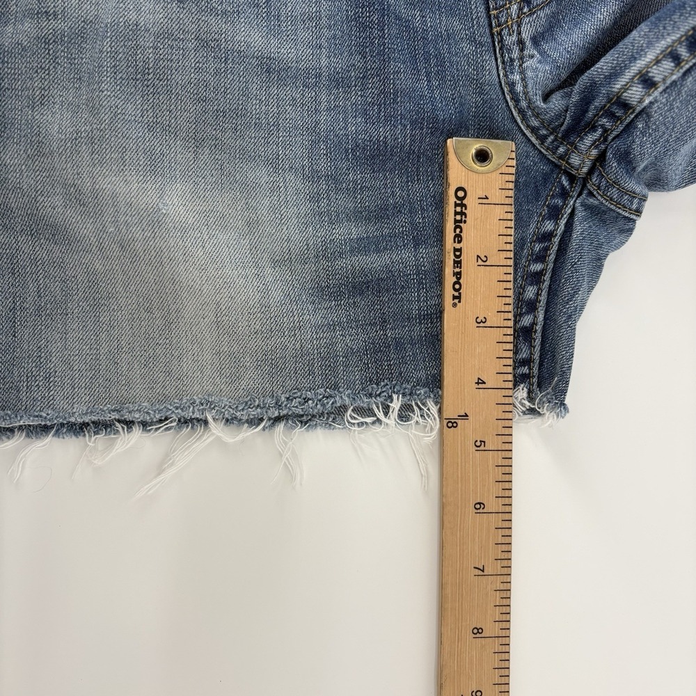 American Eagle Mens Distressed Cut Off Denim Shorts Blue Size 33 Slim Straight - Picture 12 of 13